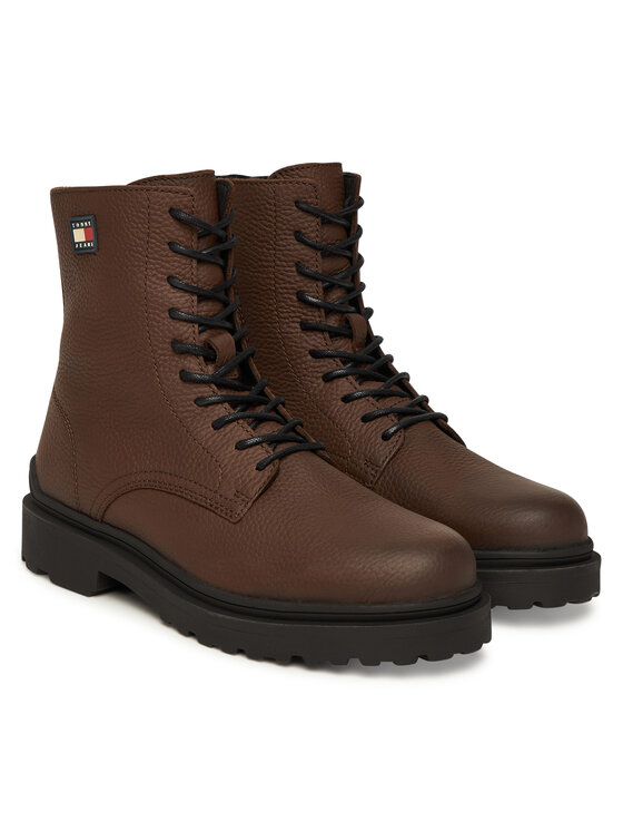 Tommy Jeans Tommy Jeans Trzewiki Tjm Lace Up Tumbled High EM0EM01631 Brązowy