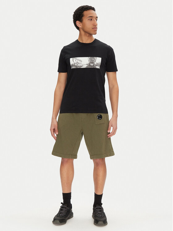C.P. Company C.P. Company Szorty sportowe 18CMSB268A110337O Zielony Relaxed Fit
