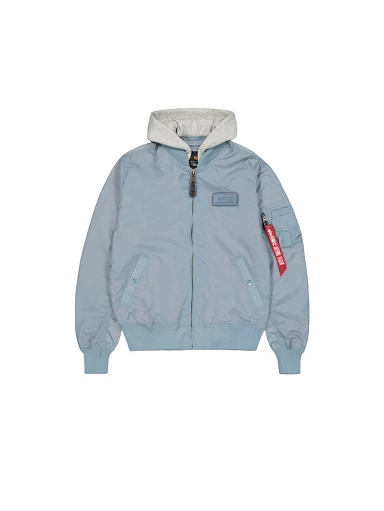 Alpha Industries Alpha Industries Kurtka bomber MA-1 TT Hood Light Bomber Jacket Błękitny Slim Fit