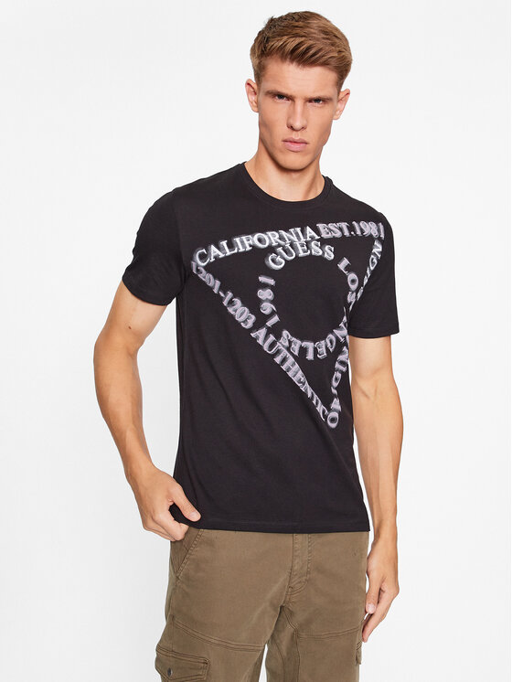 Guess T-krekls M3BI13 I3Z14 Melns Slim Fit