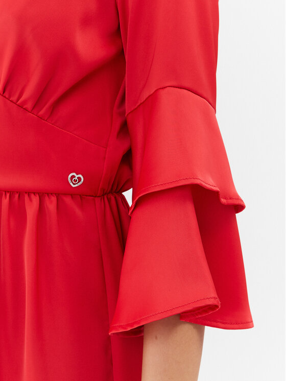 Please Please Abito da cocktail A1VAAYP000 Rosso Regular Fit