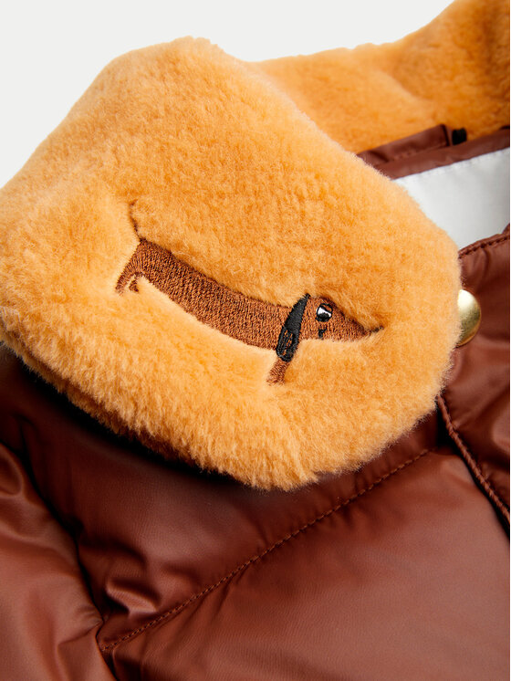 MINI RODINI Mini Rodini Pūkinė striukė 2471013316 Ruda Regular Fit