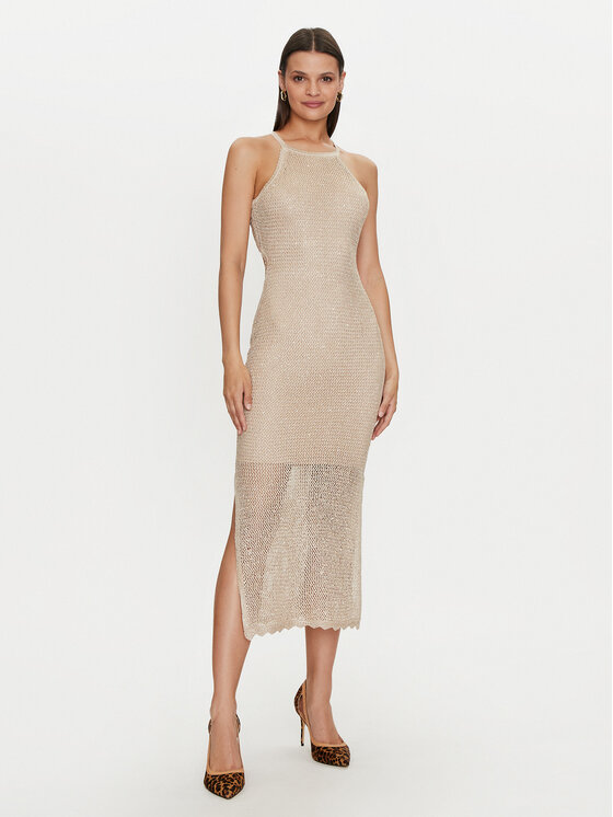 Guess Guess Rochie de vară W4YK50 Z37G0 Bej Regular Fit