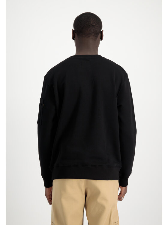 Alpha Industries Alpha Industries Mikina Alpha Reflective Print Sweatshirt Černá Regular Fit