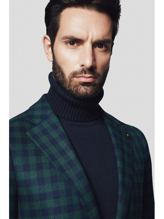Lancerto Lancerto Marynarka Molfetta MA131224000002 Zielony Slim Fit
