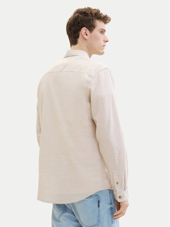 Tom Tailor Tom Tailor Πουκάμισο 1040141 Μπεζ Regular Fit