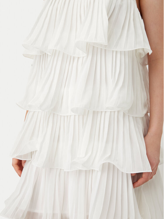 YAS YAS Sukienka koktajlowa Lucia 26036503 Biały Regular Fit