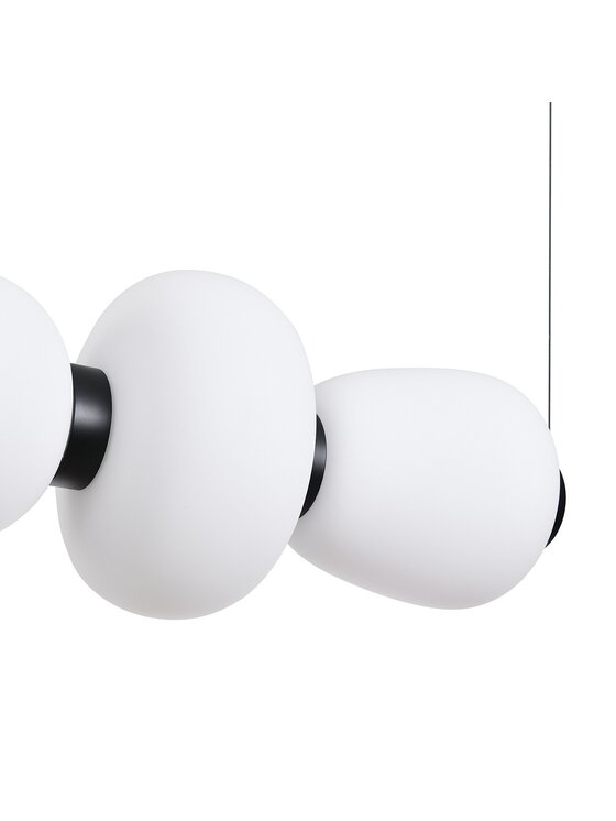 MIAhome MIAhome Lampa wisząca BRILLA-6 LED biało-czarna 125 cm Czarny