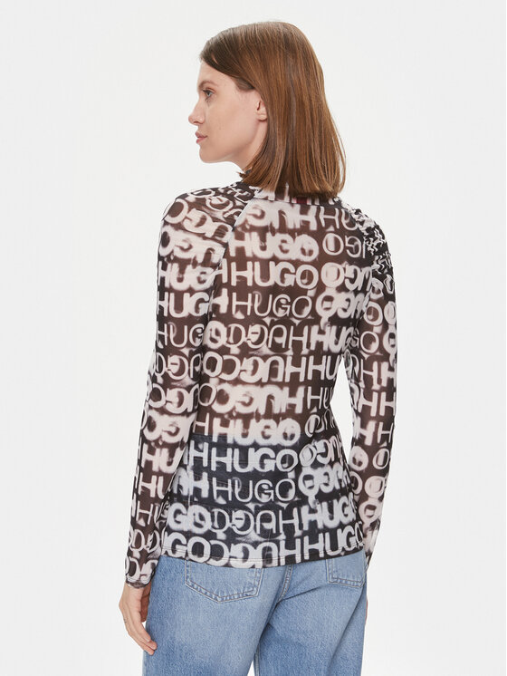 HUGO Hugo Bluzka Damaryllis 50505290 Kolorowy Slim Fit