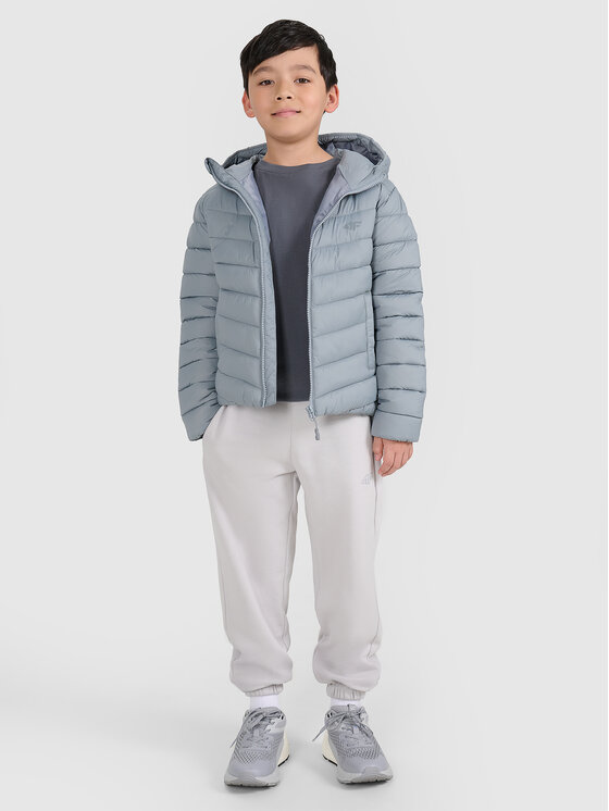 4F 4F Kurtka puchowa OUTERWEAR Szary Regular Fit
