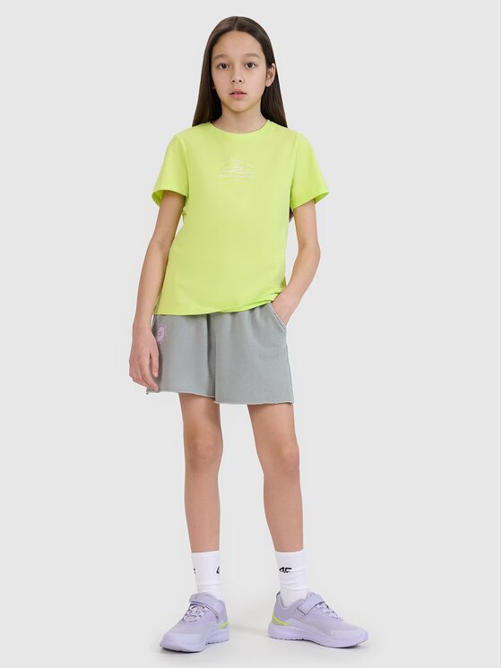 4F 4F T-shirt 4FJWSS25TTSHF1871-45S Verde Regular Fit