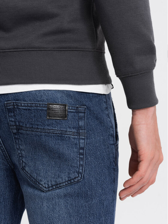 Ombre Ombre Jeansy OM-PADJ-0150 Modrá Slim Fit