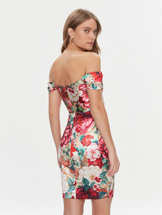 Guess Guess Коктейльна сукня W4RK62 KBSQ0 Кольоровий Slim Fit