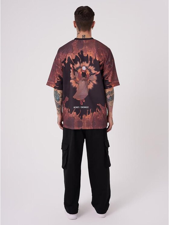 Machinist Machinist T-Shirt Koszulka Z Krótkim Rękawem Oversize Czarna Machinist God Will Guide You M Czarny Oversize