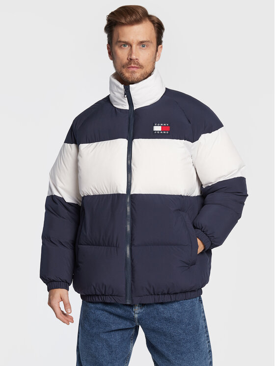 Tommy Jeans Giubbotto piumino Authentic Serif DM0DM14400 Blu scuro Regular Fit, taglia : S