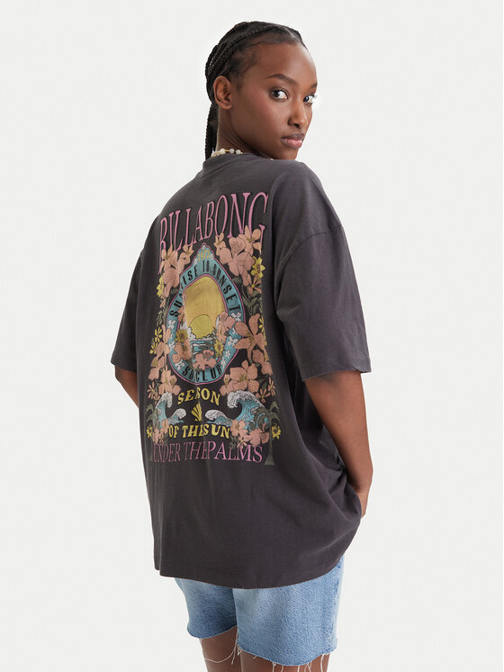 Billabong Billabong Tricou Floral Rocker EBJZT00590 Negru Loose Fit