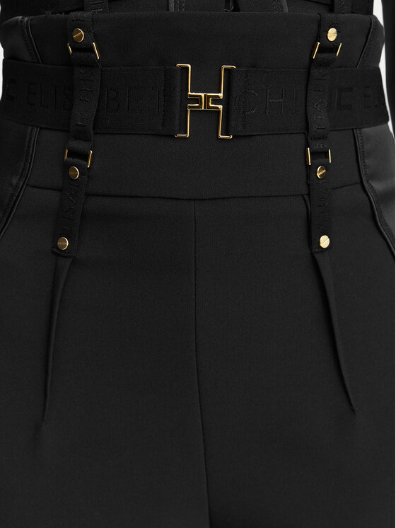 Elisabetta Franchi Elisabetta Franchi Παντελόνι υφασμάτινο PA-180-62E2-V450 Μαύρο Slim Fit