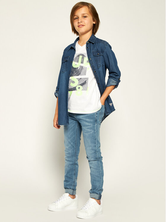 Guess Guess Tričko L02I05 K5M20 Biela Regular Fit