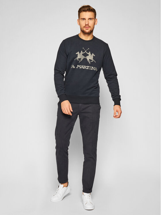 La Martina La Martina Sweatshirt CCMF01 FP059 Bleu marine Regular Fit