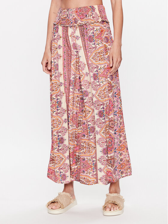 Iconique Hlače iz tkanine IC23 136 Pisana Relaxed Fit