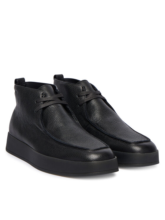 Calvin Klein Calvin Klein Kotníková obuv Hybrid Cup Apron Boot Lth HM0HM01987 Černá