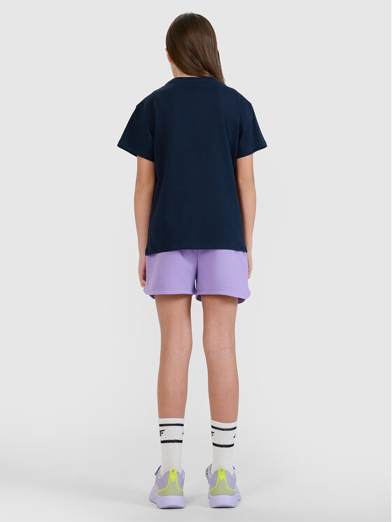 4F 4F Szorty sportowe BASIC+ Fioletowy Regular Fit