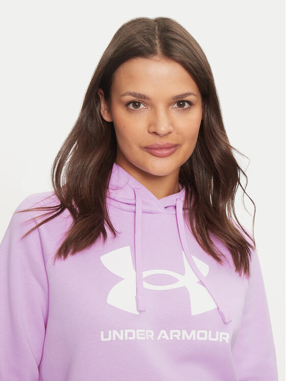 Felpa under armour nera e shops rosa