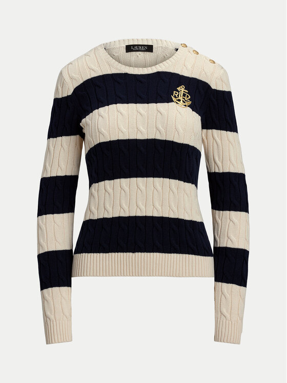 LAUREN RALPH LAUREN LAUREN RALPH LAUREN Sweter 200957480002 Écru Slim Fit