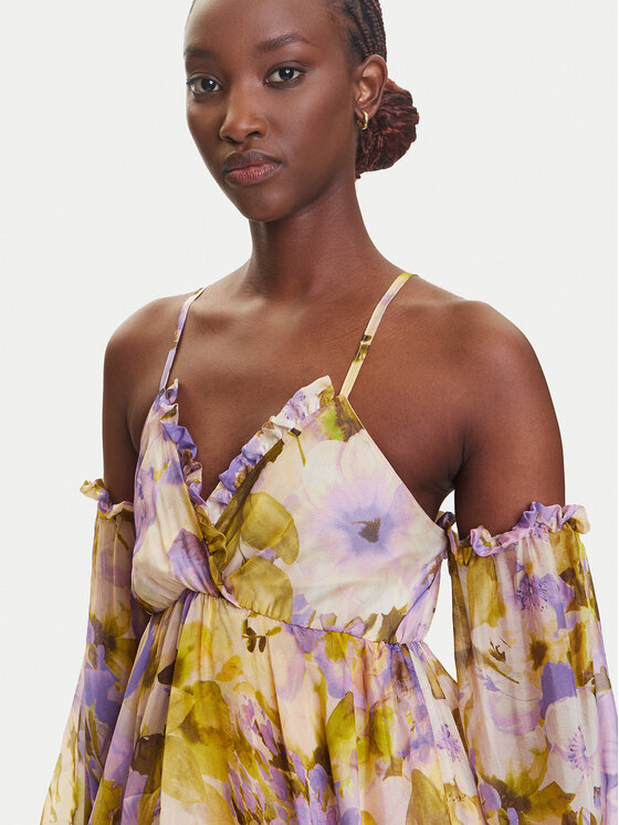Dixie Dixie Sukienka koktajlowa A207W016A Kolorowy Regular Fit