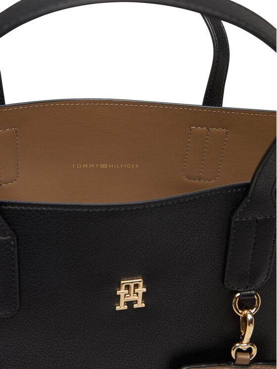 Tommy Hilfiger Tommy Hilfiger Kabelka Th Icon Satchel AW0AW18122 Černá