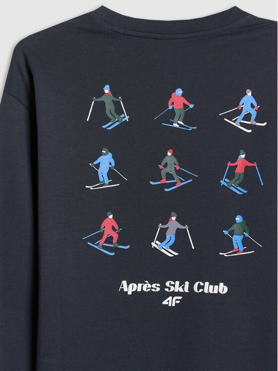 4F 4F Longsleeve 4FJRAW25TLONM587-31S Blu scuro Oversize