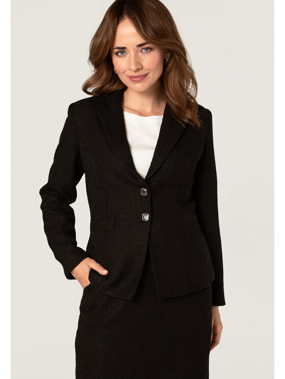 QUIOSQUE QUIOSQUE Sako STARK JACKET Černá Regular Fit