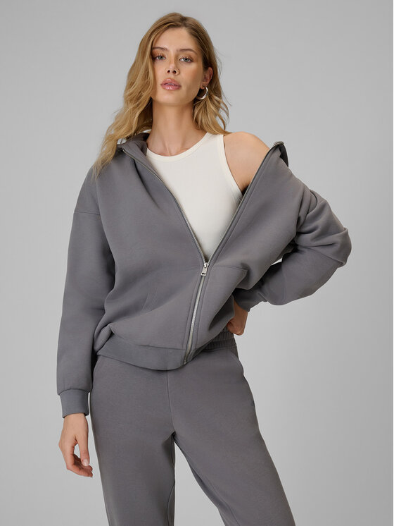 4F 4F Bluza BASIC+ Szary Regular Fit