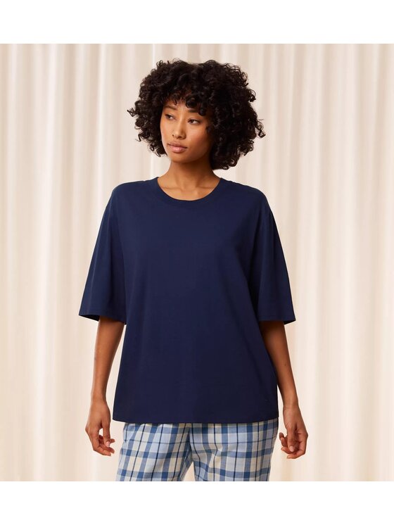 Triumph Triumph T-Shirt Mix & Match Top 3/4 Granatowy Regular Fit