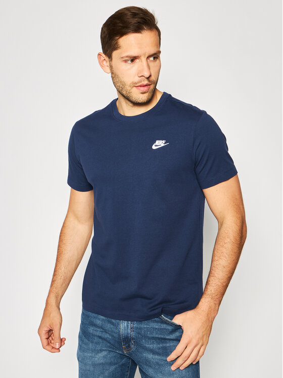 Nike Nike T-krekls Nsw Club AR4997 Tumši zils Standard Fit
