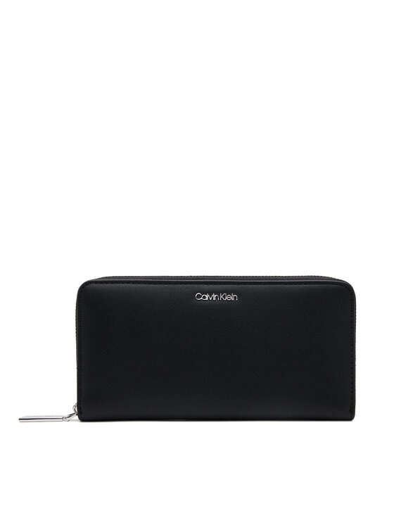 Calvin Klein Veľká dámska peňaženka Ck Must Large Zip Around Wallet K60K606698 Čierna