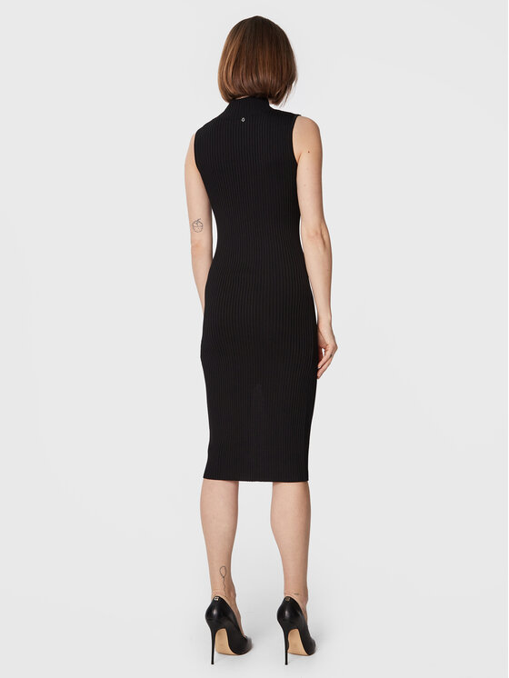 Guess Guess Rochie tricotată W3RK40 Z2U00 Negru Slim Fit