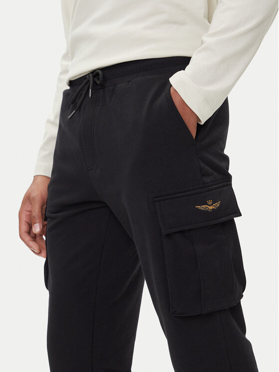 Aeronautica Militare Aeronautica Militare Pantaloni da tuta 252PF1010UF00662 Nero Regular Fit