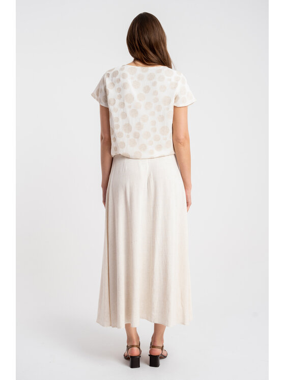 CLICK CLICK Μπλουζάκι 10-6900 Ανοιχτό μπεζ Loose Fit