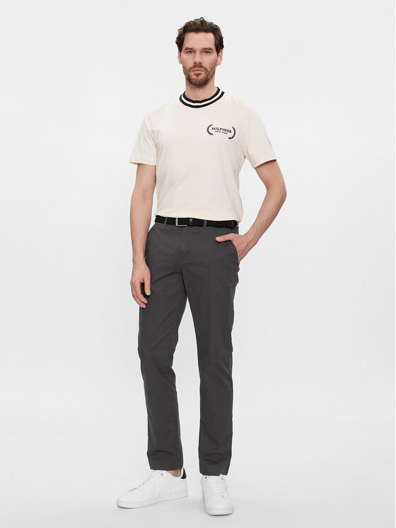 Tommy Hilfiger Tommy Hilfiger Tričko Laurel MW0MW33681 Béžová Regular Fit