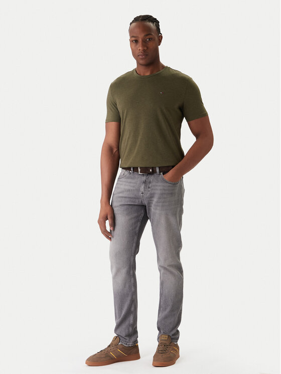 Tommy Jeans Tommy Jeans T-Shirt Jaspe DM0DM20363 Zielony Slim Fit