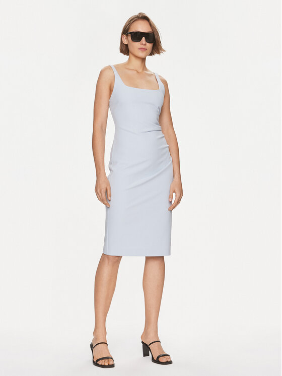 HUGO Hugo Cocktail obleka Kanke 50511458 Modra Slim Fit
