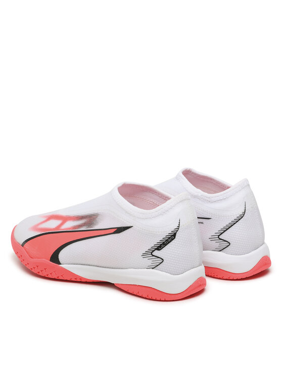 Puma Puma Buty do piłki nożnej Ultra Match+ Laceless Junior Indoor Soccer 107517 01 Biały