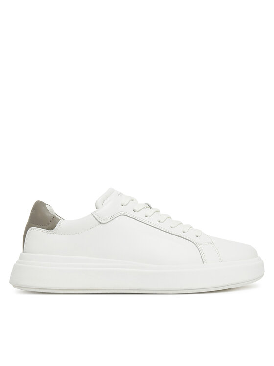 Calvin Klein Sneakersy Low Top Lace Up Lth HM0HM01016 Biela