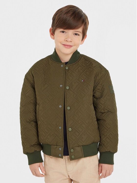 Gyerek Bomber dzseki Tommy Hilfiger, Méret: 16Y, Zöld, KB0KB08565