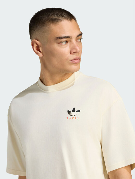 adidas adidas T-Shirt 172516 Kremowy Loose Fit