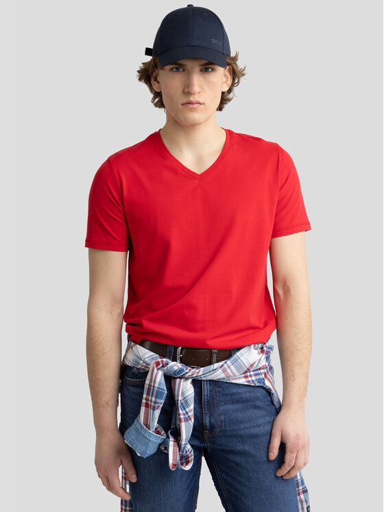 BIG STAR BIG STAR Koszula IRTOS Czerwony Slim Fit