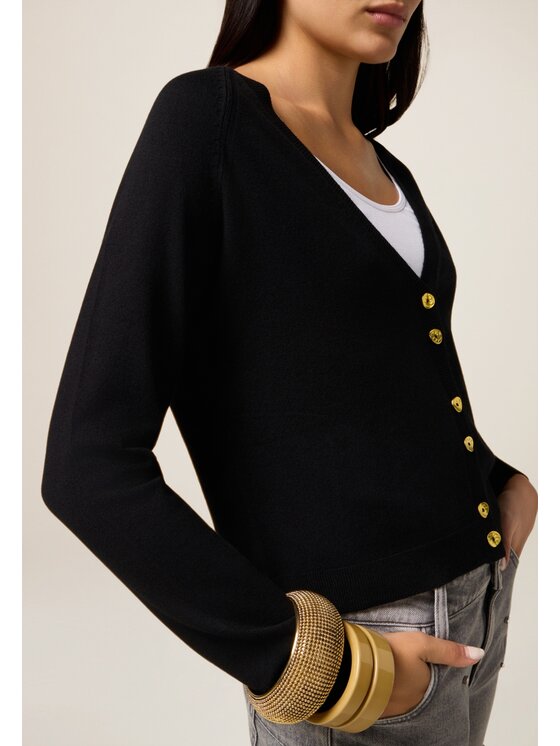 Oltre Oltre Cardigan M287J005021N033 Nero Slim Fit