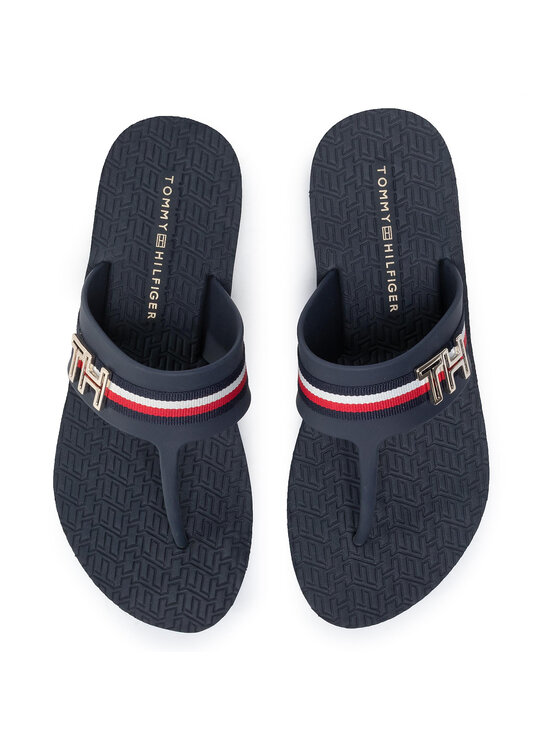 Tommy Hilfiger Tommy Hilfiger Джапанки Hardware Detail Beach Thong FW0FW04370 Тъмносин