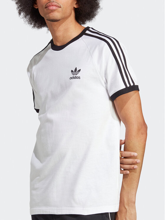 adidas adidas T-Shirt Adicolor Classics 3-Stripes T-Shirt IA4846 Biały Slim Fit